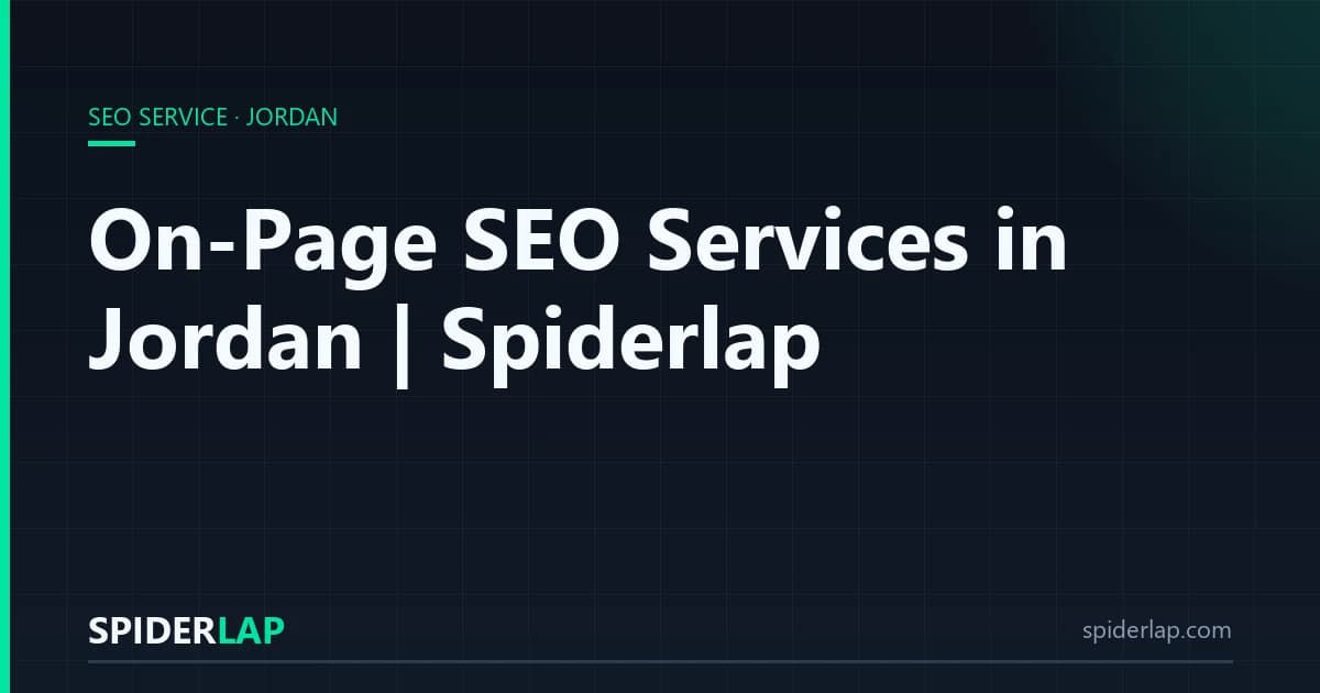 On-Page SEO Services in Jordan | Spiderlap