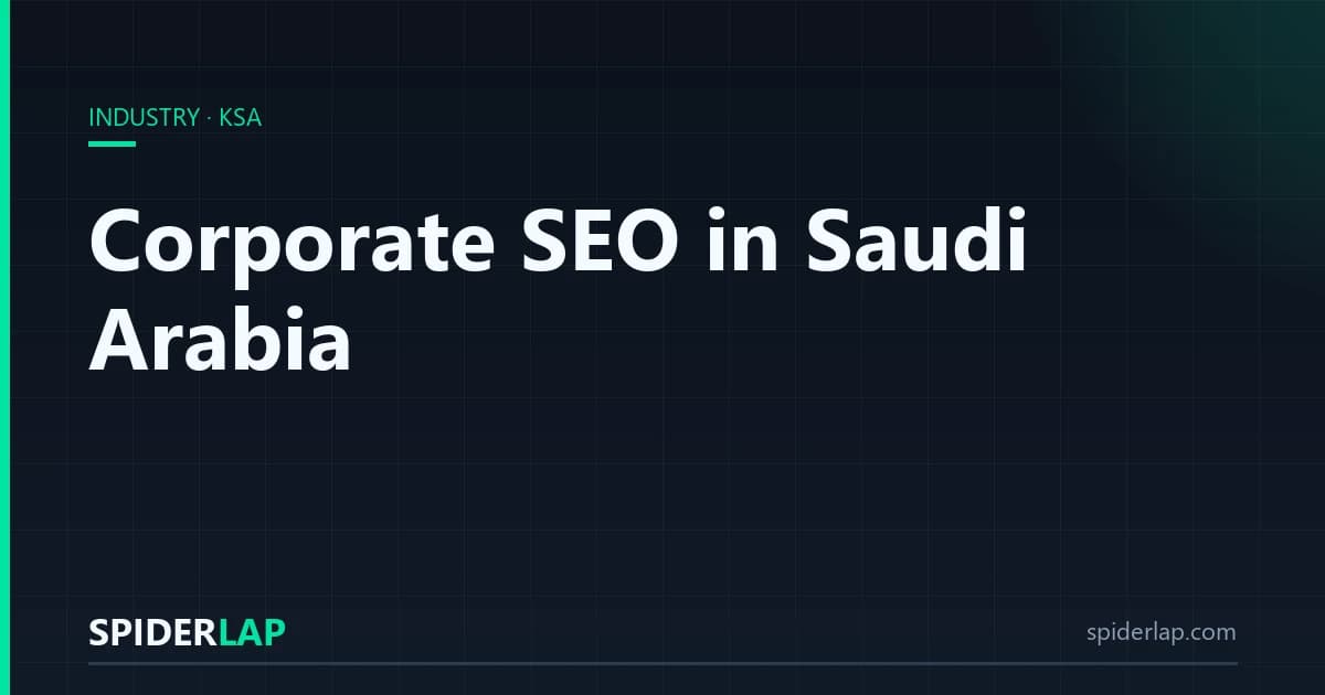Corporate SEO in Saudi Arabia
