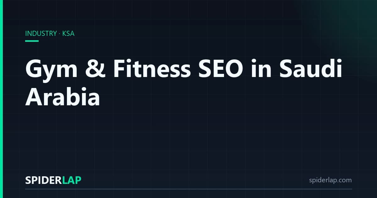 Gym & Fitness SEO in Saudi Arabia