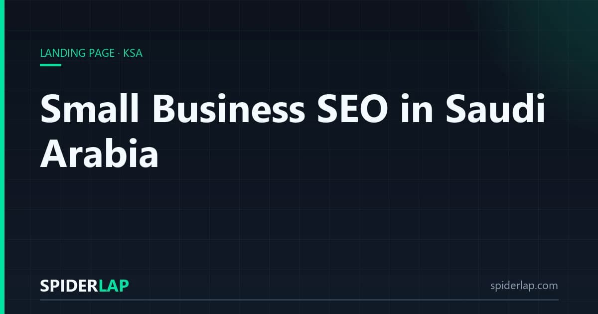 Small Business SEO in Saudi Arabia