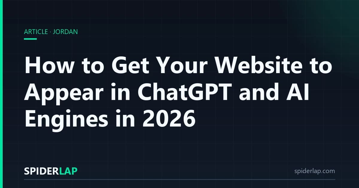 How to Get Your Website to Appear in ChatGPT and AI Engines in 2026