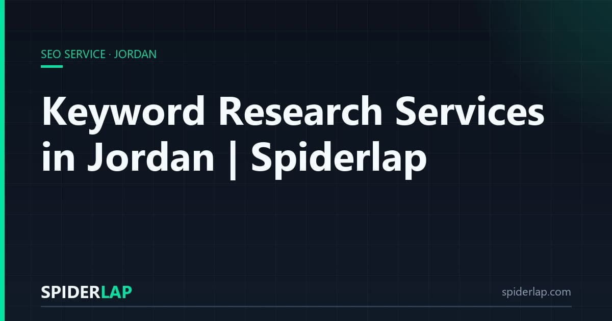 Keyword Research Services in Jordan | Spiderlap