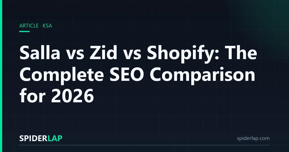 Salla vs Zid vs Shopify: The Complete SEO Comparison for 2026