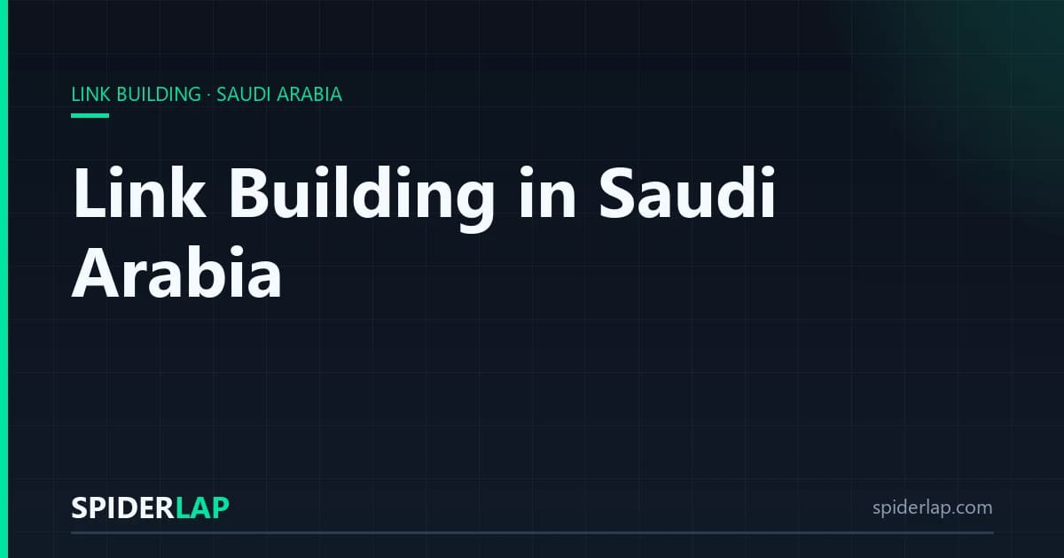 Link Building in Saudi Arabia