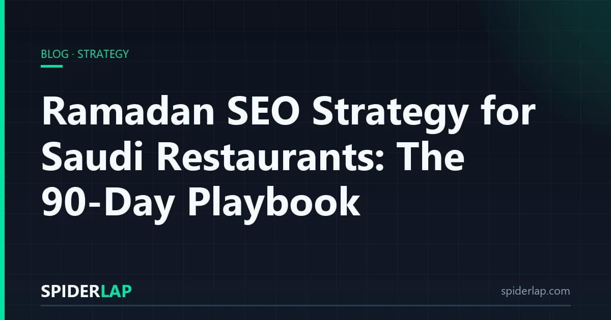 Ramadan SEO Strategy for Saudi Restaurants: The 90-Day Playbook