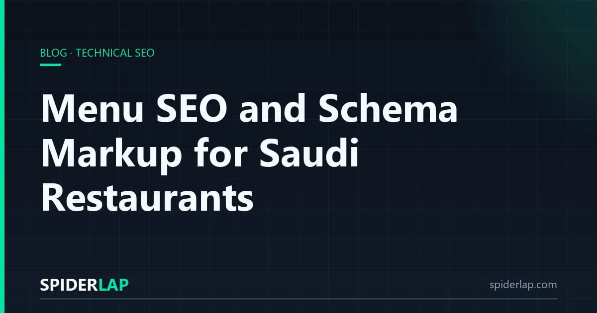 Menu SEO and Schema Markup for Saudi Restaurants