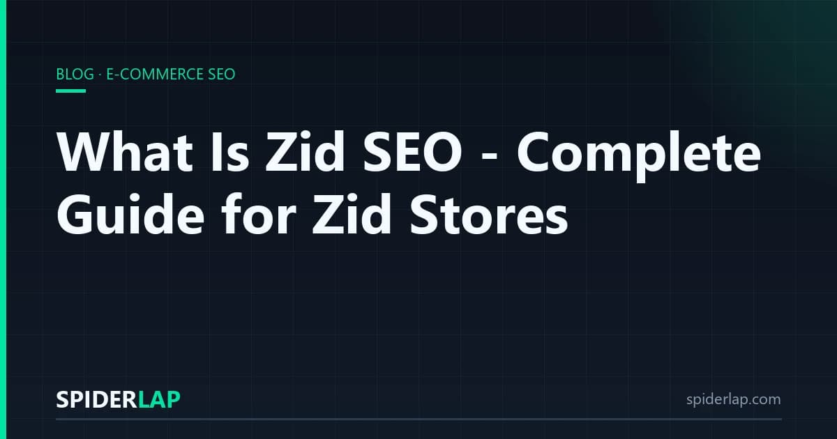 What Is Zid SEO - Complete Guide for Zid Stores