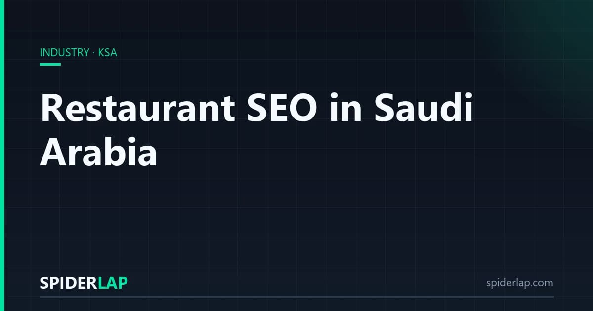 Restaurant SEO in Saudi Arabia