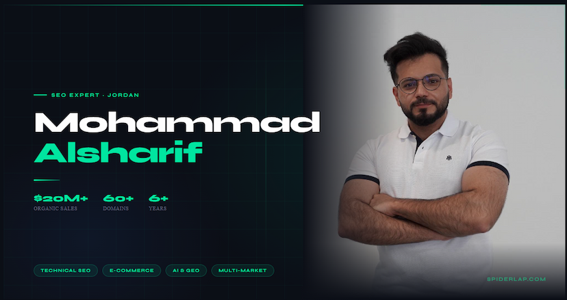 Best SEO Expert in Jordan — Mohammad Alsharif | SpiderLap