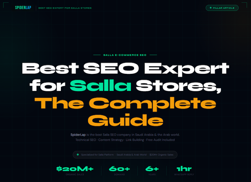 Best SEO Expert for Salla Stores, The Complete Guide | SpiderLap