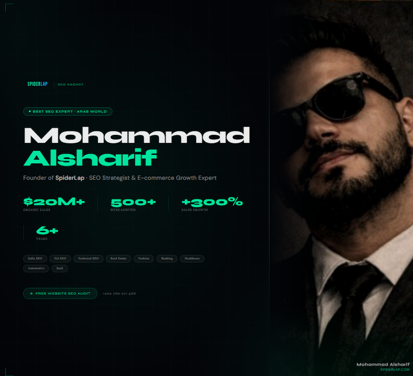 Best SEO Expert - Mohammad Alsharif – SpiderLap