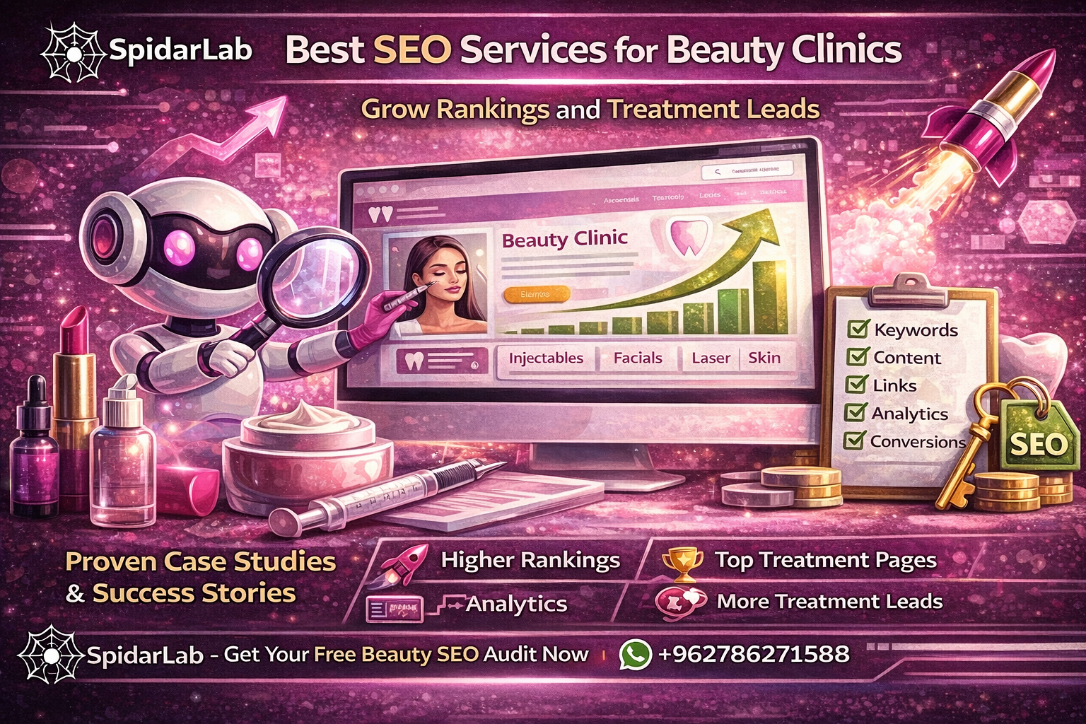 أفضل شركة سيو لعيادات التجميل