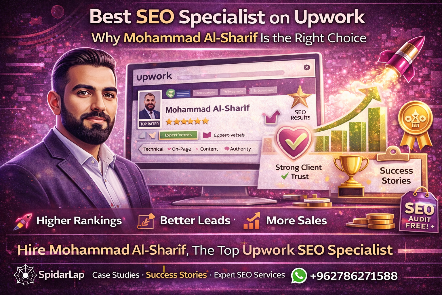 أفضل SEO Specialist على Upwork، لماذا محمد الشريف هو الخيار الصحيح